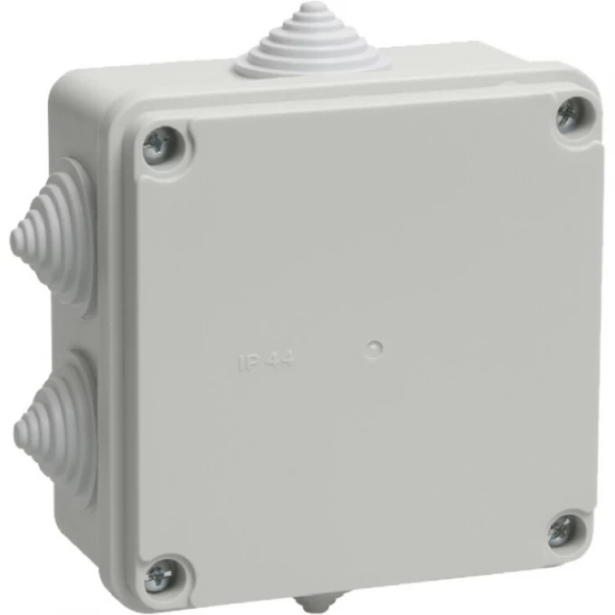 Коробка распаячная IEK КМ41234 для открытой проводки 100х100х50мм IP55 (RAL 7035, 6 гермовводов) - UKO11-100-100-050-K41-55 Коробка распаячная IEK КМ41234 для открытой проводки 100х100х50мм IP55 (RAL 7035, 6 гермовводов) - UKO11-100-100-050-K41-55